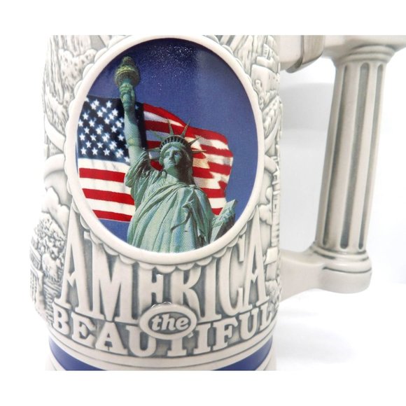 America The Beautiful Ceramic Stein 1998 NIB - Picture 2 of 6